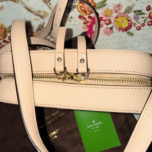 Kate Spade Newbury Lane Cammie crossbody nude purse Saffiano leather dust bag - Picture 5 of 16